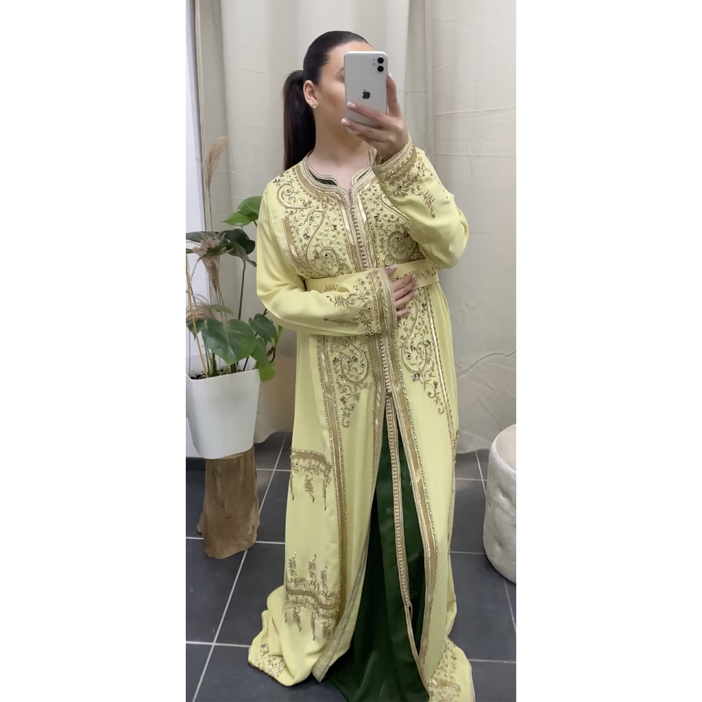 Caftan beige saloua